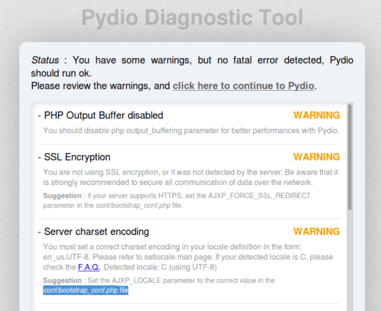 pydio-warning