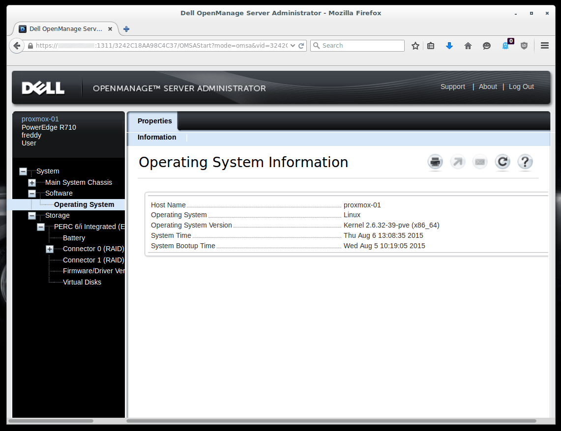 Установка proxmox на сервер dell